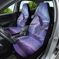 New Zealand Matariki Humpback Whale Car Seat Cover Paikea Maori New Year Purple Galaxy LT14 - Polynesian Pride