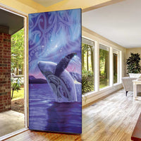 New Zealand Matariki Humpback Whale Door Cover Paikea Maori New Year Purple Galaxy LT14 - Polynesian Pride