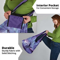 New Zealand Matariki Humpback Whale Grocery Bag Paikea Maori New Year Purple Galaxy