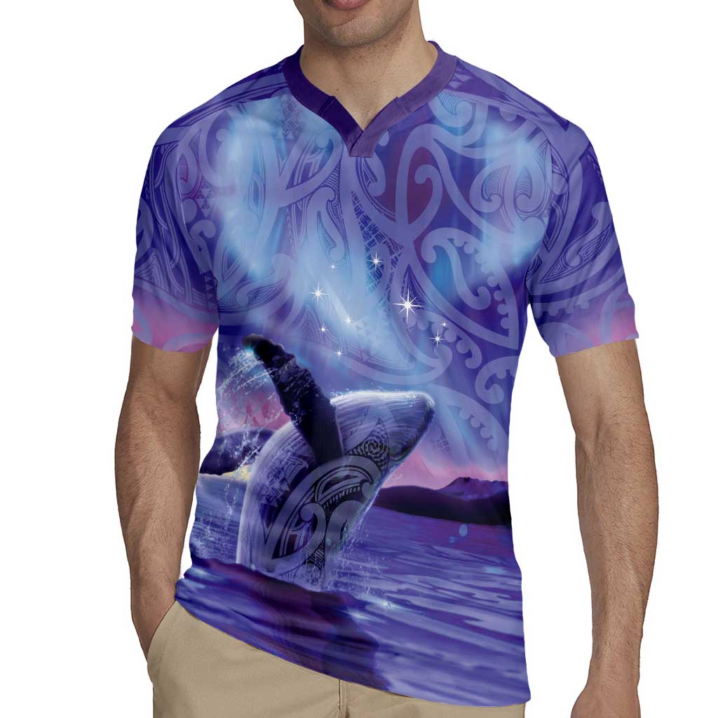 New Zealand Matariki Humpback Whale Rugby Jersey Paikea Maori New Year Purple Galaxy