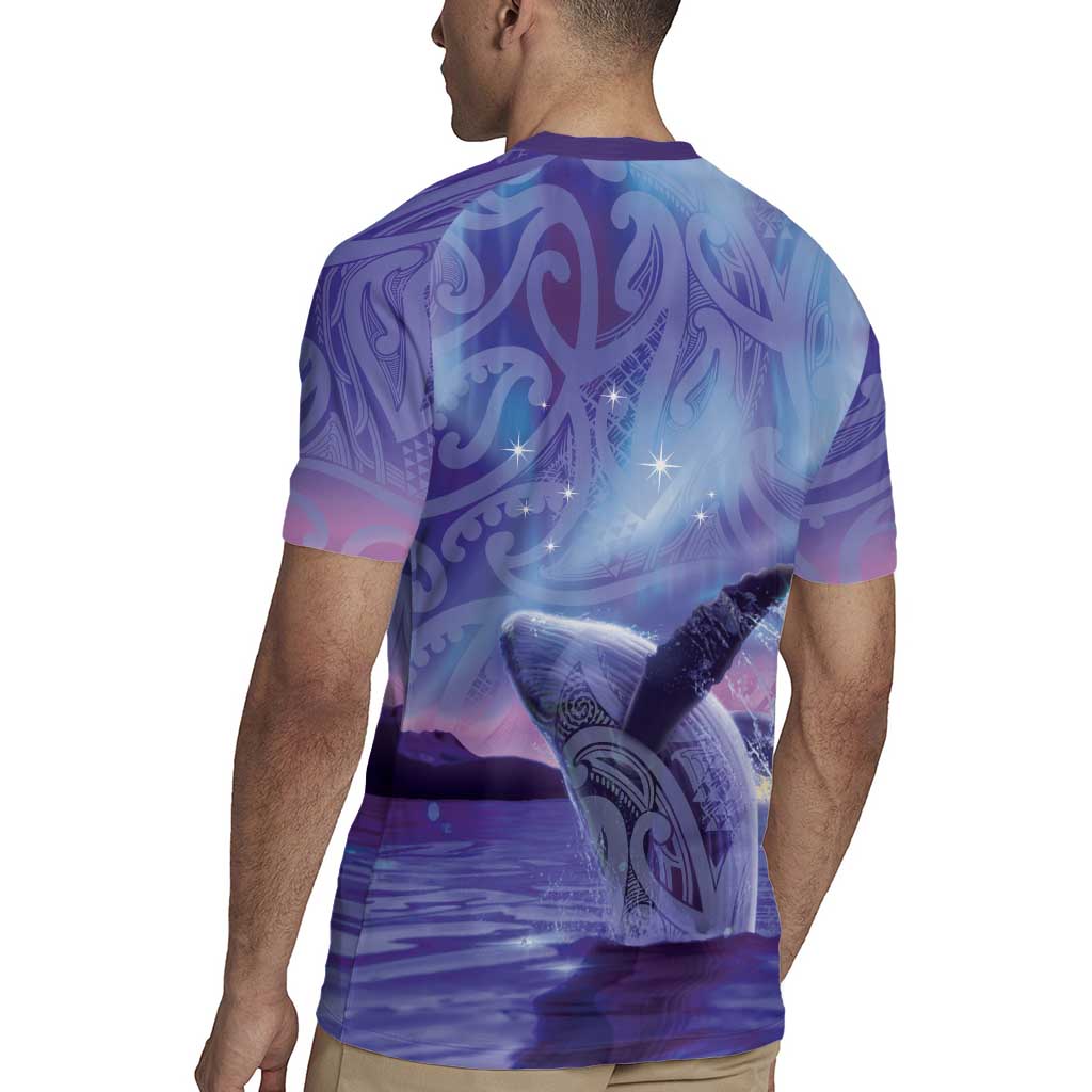 New Zealand Matariki Humpback Whale Rugby Jersey Paikea Maori New Year Purple Galaxy