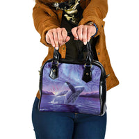 New Zealand Matariki Humpback Whale Shoulder Handbag Paikea Maori New Year Purple Galaxy
