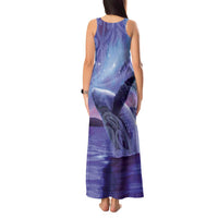New Zealand Matariki Humpback Whale Tank Maxi Dress Paikea Maori New Year Purple Galaxy LT14 - Polynesian Pride