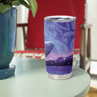 New Zealand Matariki Humpback Whale Tumbler Cup Paikea Maori New Year Purple Galaxy LT14 - Polynesian Pride