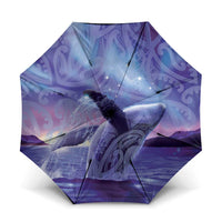 New Zealand Matariki Humpback Whale Umbrella Paikea Maori New Year Purple Galaxy