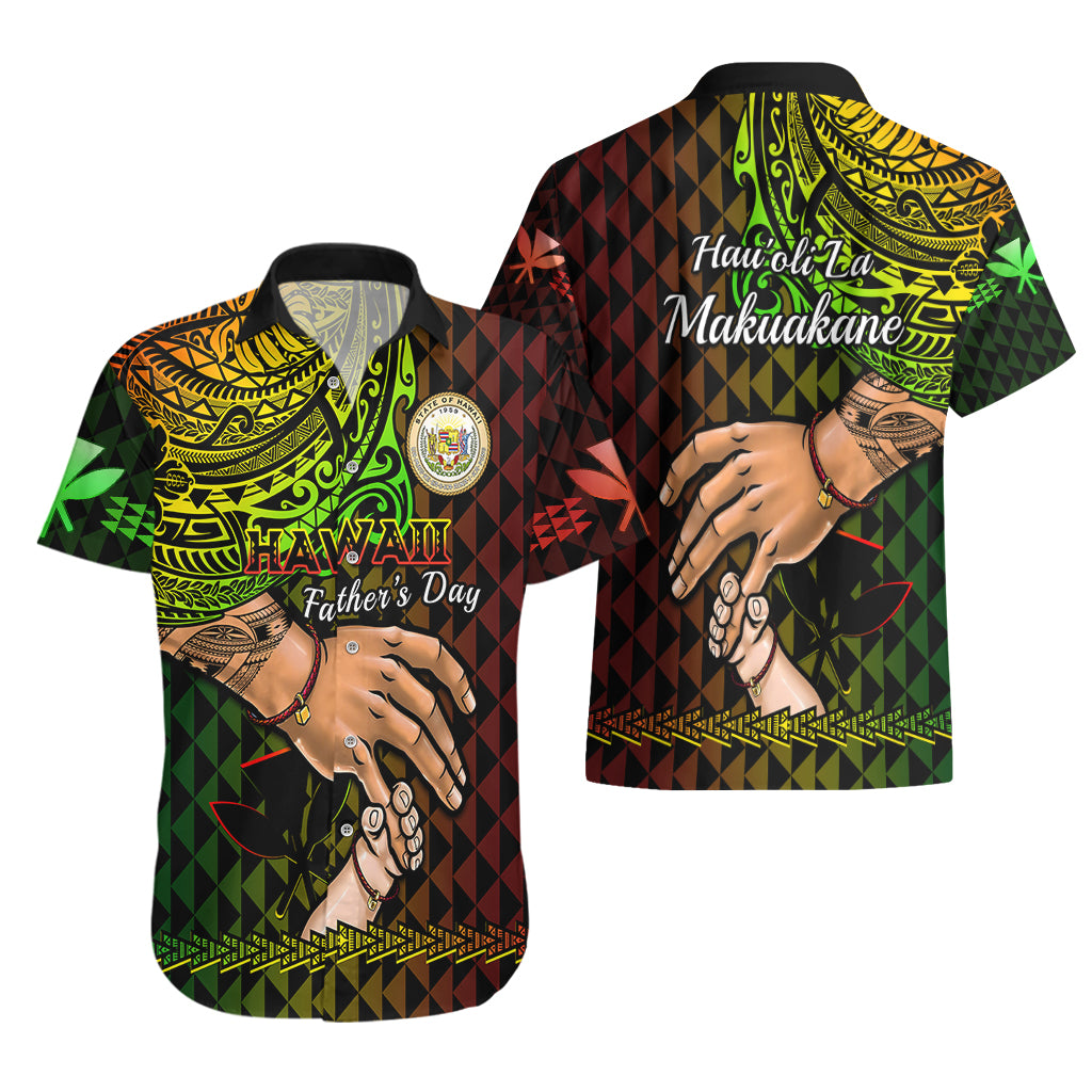 Polynesian Pride Father Day Hawaii Hawaiian Shirt Kanaka Kakau Hauoli La Makuakane LT14 - Polynesian Pride