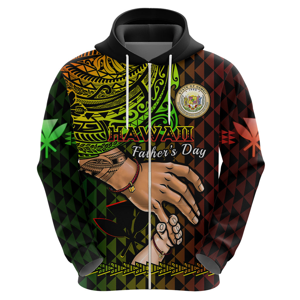 Polynesian Pride Father Day Hawaii Hoodie Kanaka Kakau Hauoli La Makuakane LT14 - Polynesian Pride