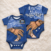 Personalised Father Day Samoa Baby Onesie Manuia le Aso Sa o Tama Blue Version LT14 - Polynesian Pride
