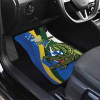 Solomon Islands Independence Day Car Mats Happy 7 July Crocodile Flag Style