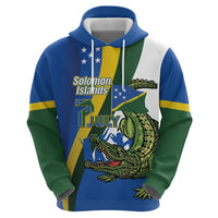 Solomon Islands Independence Day Hoodie Happy 7 July Crocodile Flag Style
