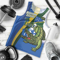 Solomon Islands Independence Day Men Tank Top Happy 7 July Crocodile Flag Style