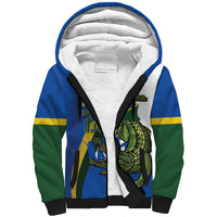 Solomon Islands Independence Day Sherpa Hoodie Happy 7 July Crocodile Flag Style