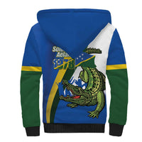 Solomon Islands Independence Day Sherpa Hoodie Happy 7 July Crocodile Flag Style