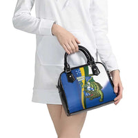 Solomon Islands Independence Day Shoulder Handbag Happy 7 July Crocodile Flag Style