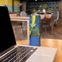 Solomon Islands Independence Day Skinny Tumbler Happy 7 July Crocodile Flag Style