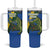 Solomon Islands Independence Day Tumbler With Handle Happy 7 July Crocodile Flag Style