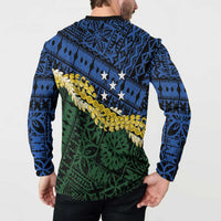 Halo Olaketa Solomon Islands Tapa Pattern Button Sweatshirt