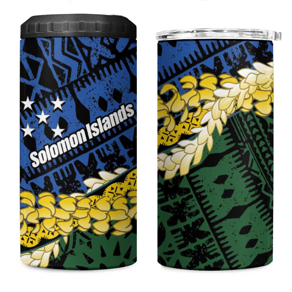 Halo Olaketa Solomon Islands Tapa Pattern 4 in 1 Can Cooler Tumbler