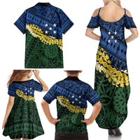 Halo Olaketa Solomon Islands Tapa Pattern Family Matching Summer Maxi Dress and Hawaiian Shirt