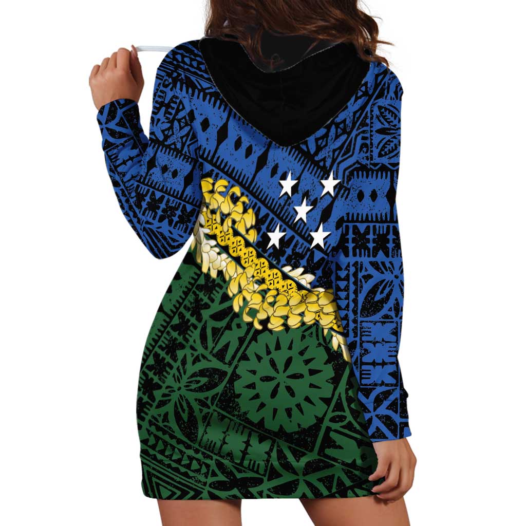 Halo Olaketa Solomon Islands Tapa Pattern Hoodie Dress