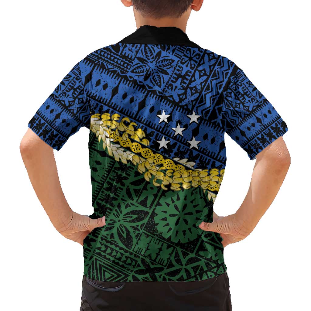Halo Olaketa Solomon Islands Tapa Pattern Kid Hawaiian Shirt