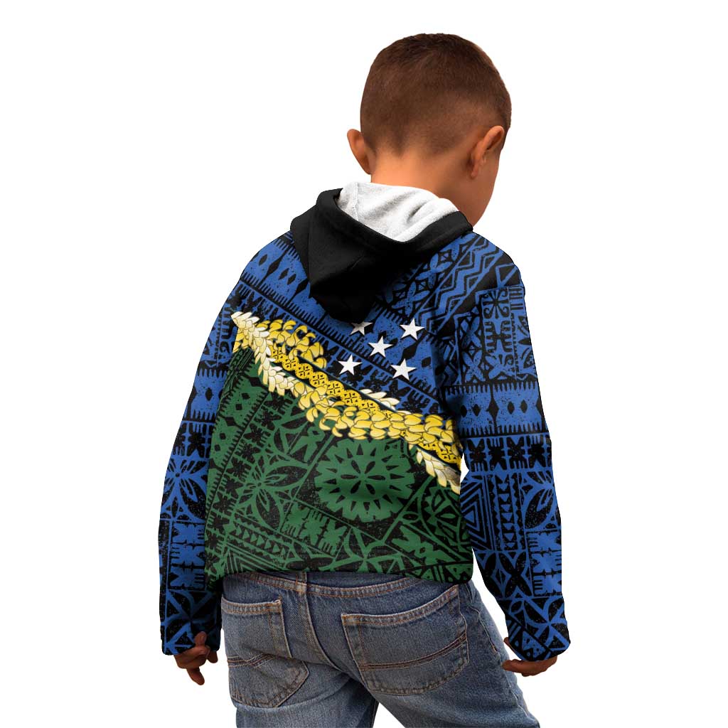 Halo Olaketa Solomon Islands Tapa Pattern Kid Hoodie