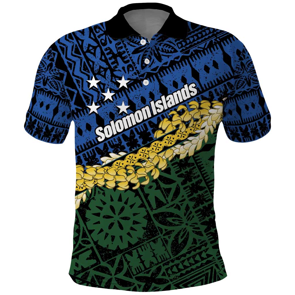 Halo Olaketa Solomon Islands Tapa Pattern Polo Shirt