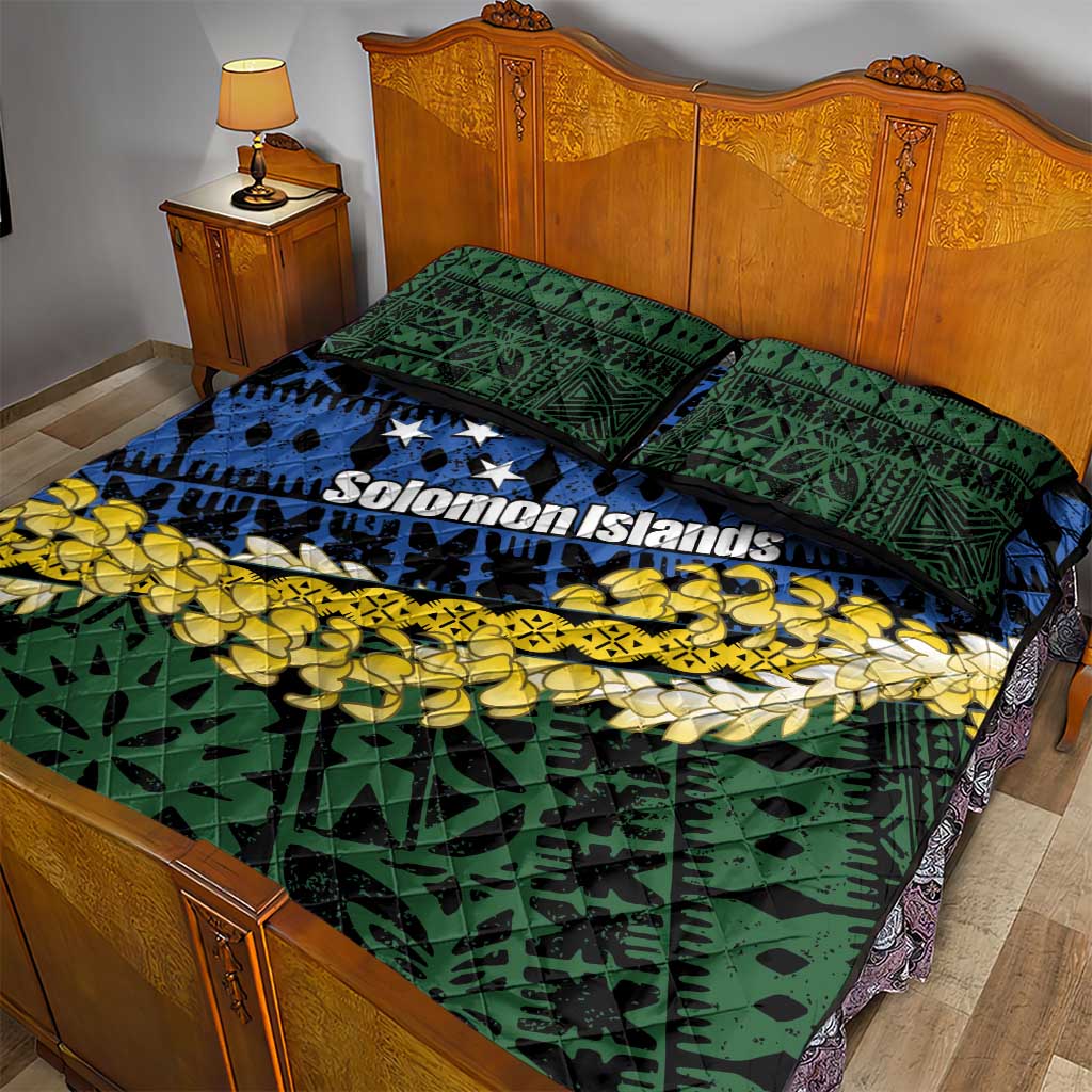 Halo Olaketa Solomon Islands Tapa Pattern Quilt Bed Set