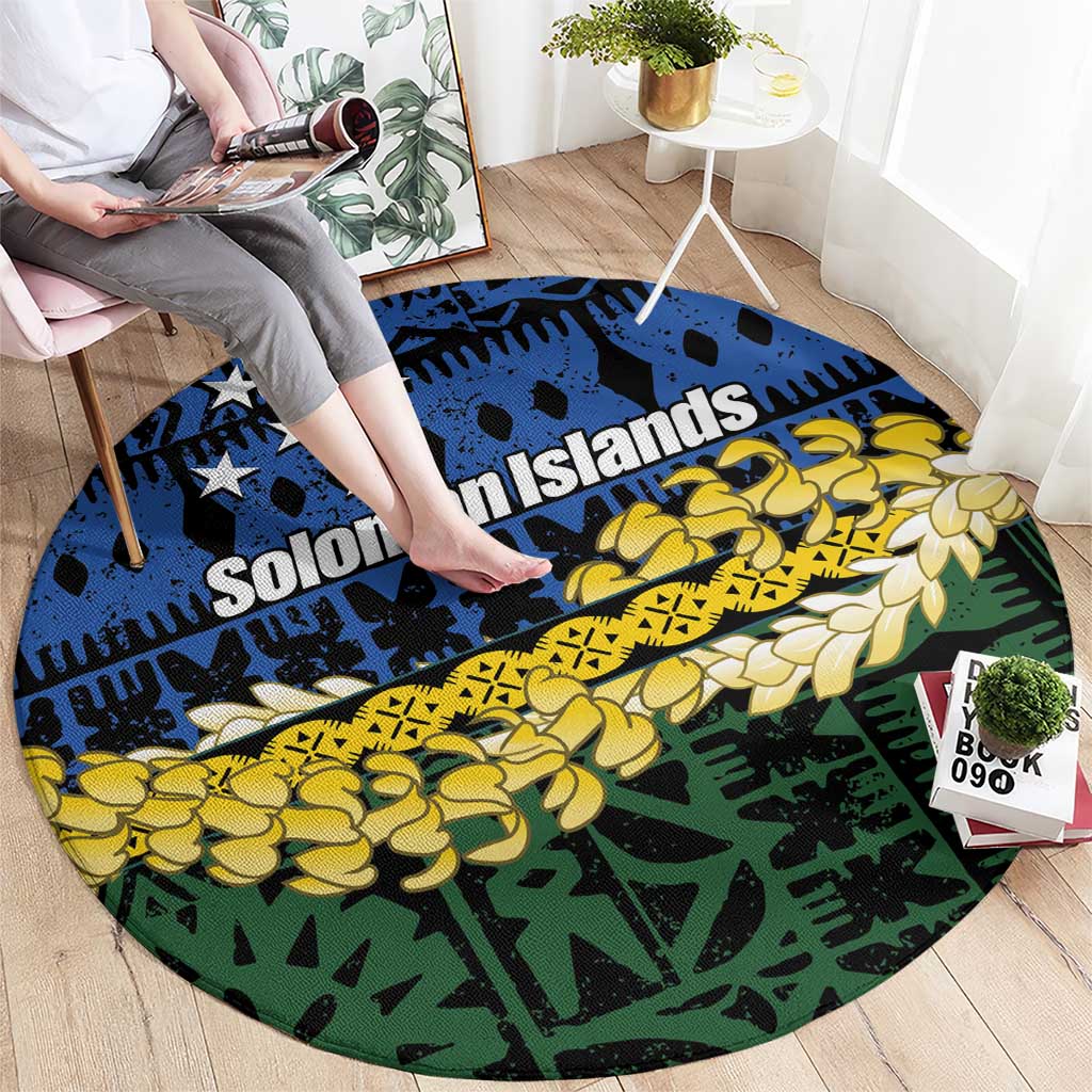 Halo Olaketa Solomon Islands Tapa Pattern Round Carpet