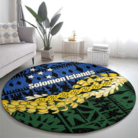 Halo Olaketa Solomon Islands Tapa Pattern Round Carpet