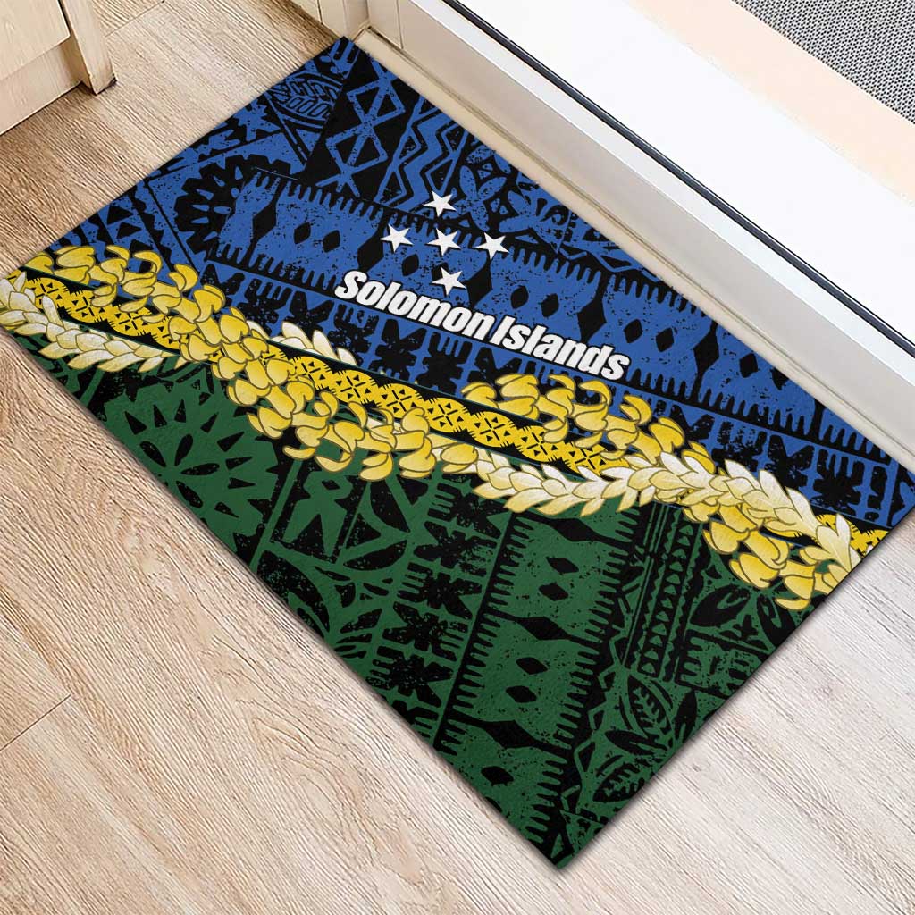 Halo Olaketa Solomon Islands Tapa Pattern Rubber Doormat