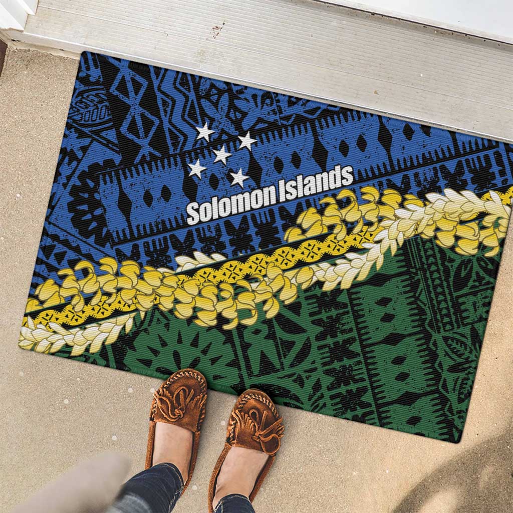 Halo Olaketa Solomon Islands Tapa Pattern Rubber Doormat