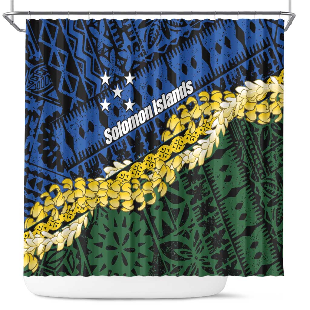 Halo Olaketa Solomon Islands Tapa Pattern Shower Curtain
