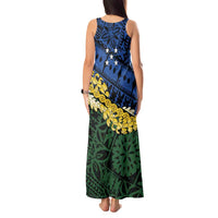 Halo Olaketa Solomon Islands Tapa Pattern Tank Maxi Dress