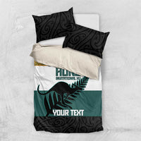 AUNZ Rugby Custom Bedding Set Australia Kangaroo New Zealand Silver Fern - Polynesian Pride