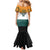 AUNZ Rugby Custom Family Matching Mermaid Dress and Hawaiian Shirt Australia Kangaroo New Zealand Silver Fern - Polynesian Pride