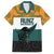 AUNZ Rugby Custom Family Matching Short Sleeve Bodycon Dress and Hawaiian Shirt Australia Kangaroo New Zealand Silver Fern - Polynesian Pride