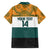 AUNZ Rugby Custom Family Matching Short Sleeve Bodycon Dress and Hawaiian Shirt Australia Kangaroo New Zealand Silver Fern - Polynesian Pride