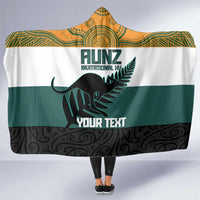 AUNZ Rugby Custom Hooded Blanket Australia Kangaroo New Zealand Silver Fern - Polynesian Pride