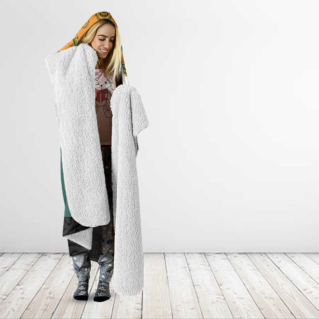 AUNZ Rugby Custom Hooded Blanket Australia Kangaroo New Zealand Silver Fern - Polynesian Pride