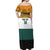 AUNZ Rugby Custom Off Shoulder Maxi Dress Australia Kangaroo New Zealand Silver Fern - Polynesian Pride