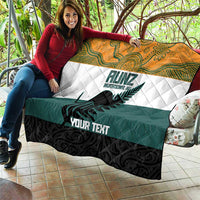 AUNZ Rugby Custom Quilt Australia Kangaroo New Zealand Silver Fern - Polynesian Pride