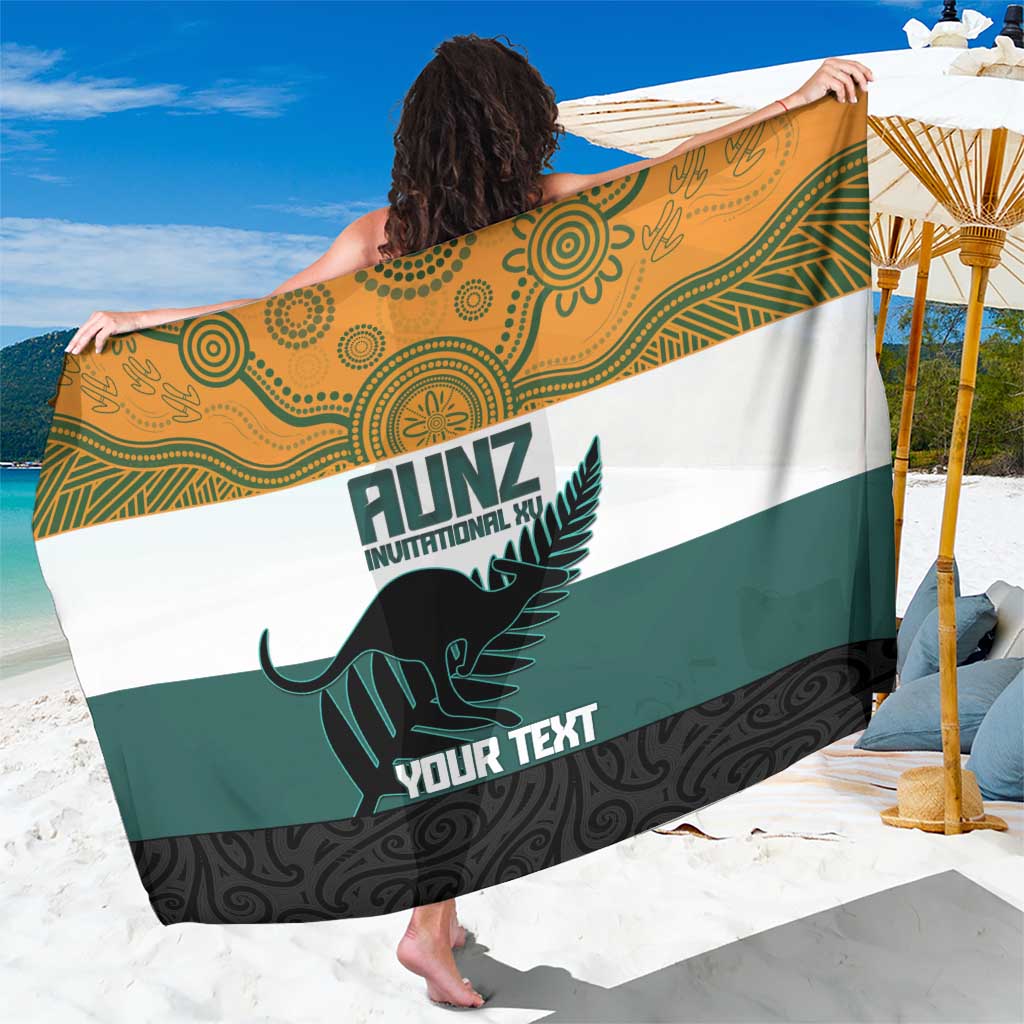 AUNZ Rugby Custom Sarong Australia Kangaroo New Zealand Silver Fern - Polynesian Pride