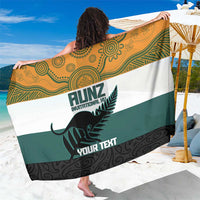 AUNZ Rugby Custom Sarong Australia Kangaroo New Zealand Silver Fern - Polynesian Pride