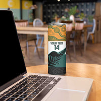 AUNZ Rugby Custom Skinny Tumbler Australia Kangaroo New Zealand Silver Fern - Polynesian Pride