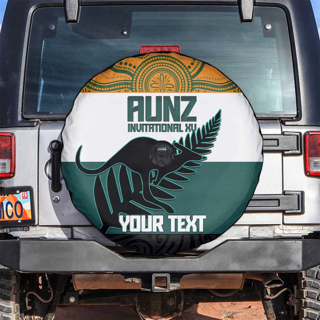 AUNZ Rugby Custom Spare Tire Cover Australia Kangaroo New Zealand Silver Fern - Polynesian Pride