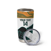 AUNZ Rugby Custom Tumbler Cup Australia Kangaroo New Zealand Silver Fern - Polynesian Pride