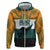 AUNZ Rugby Custom Zip Hoodie Australia Kangaroo New Zealand Silver Fern - Polynesian Pride