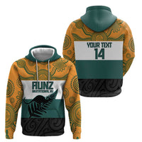 AUNZ Rugby Custom Zip Hoodie Australia Kangaroo New Zealand Silver Fern - Polynesian Pride