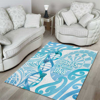New Zealand Darts Area Rug Aotearoa Maori Its In My DNA White - Polynesian Pride
